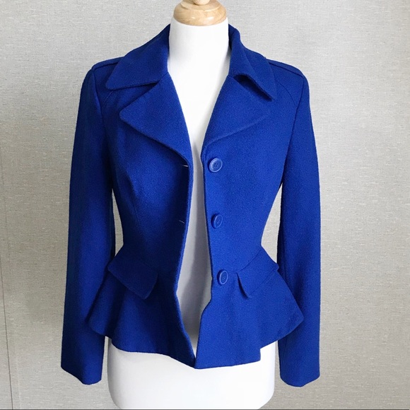 royal blue peplum jacket